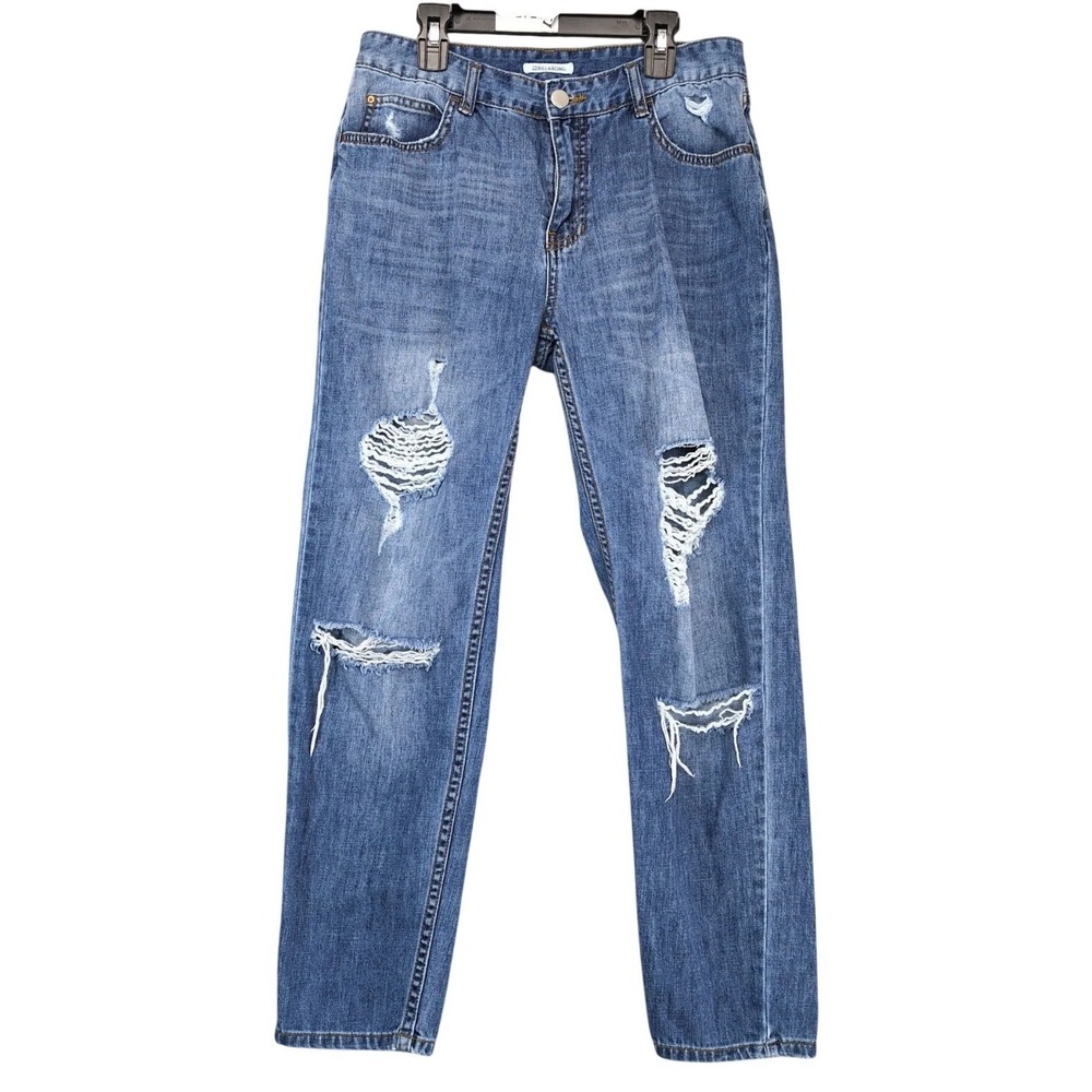 Vintage Y2K Billabong Distressed Skinny Jeans Womens 26 30x27" Blue Denim Indie